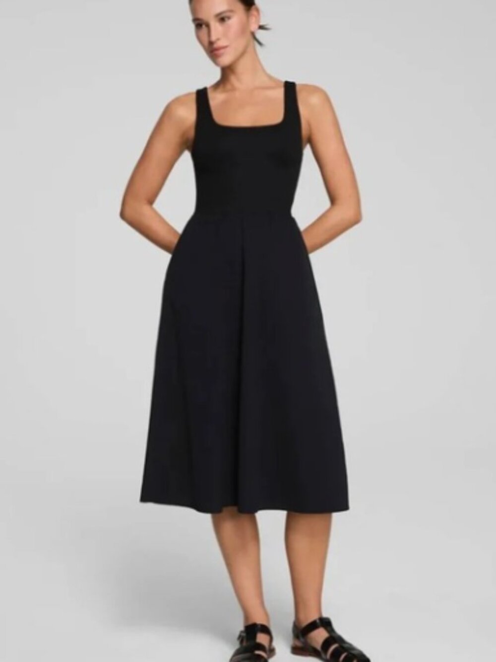 SPANXsmooth™ Jersey Scoop Neck Tank Midi Dress Size Small